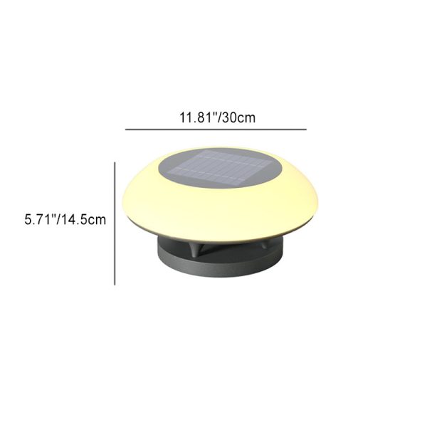 Modern Simplicity Solar Waterproof Stainless Steel PE Round Spaceship LED Landscape Lighting Outdoor Light For Outdoor Patio - Image 5