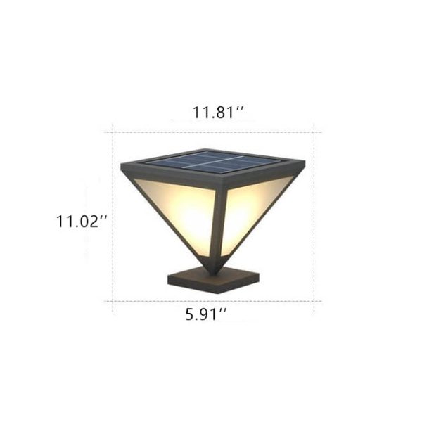 Simple Triangle LED Solar Outdoor Waterproof Lawn Fence Lamp - Image 6