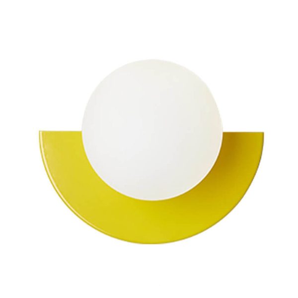 Modern Minimalist Glass Spherical Colorful Semicircle Design 1-Light Wall Sconce Lamp - Image 12