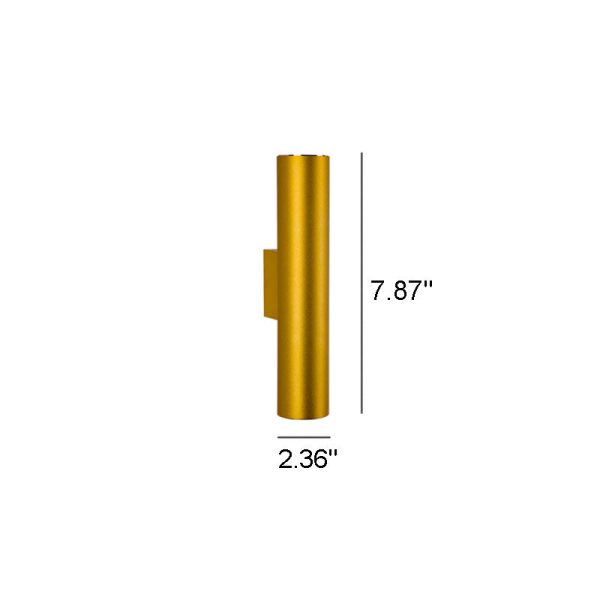 Simple Aluminum Cylindrical 2-Light Wall Sconce Lamp - Image 12