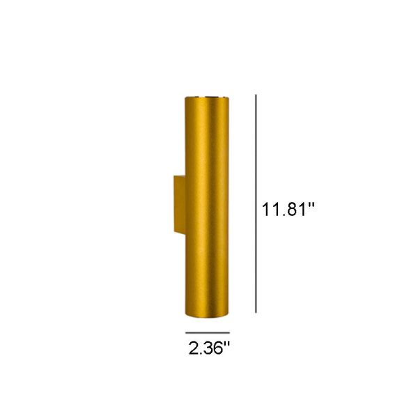 Simple Aluminum Cylindrical 2-Light Wall Sconce Lamp - Image 13