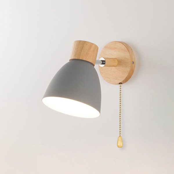 Modern Minimalist Solid Color Macaron Iron Wood 1-Light Wall Sconce Lamp - Image 19