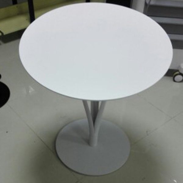 Modern Minimalist Round Iron Steel Plate Bar Table For Dining Room - Image 14