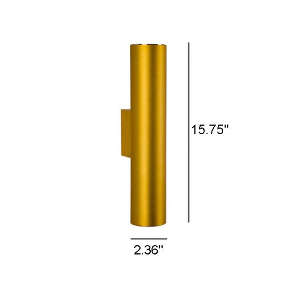 Simple Aluminum Cylindrical 2-Light Wall Sconce Lamp - Image 14