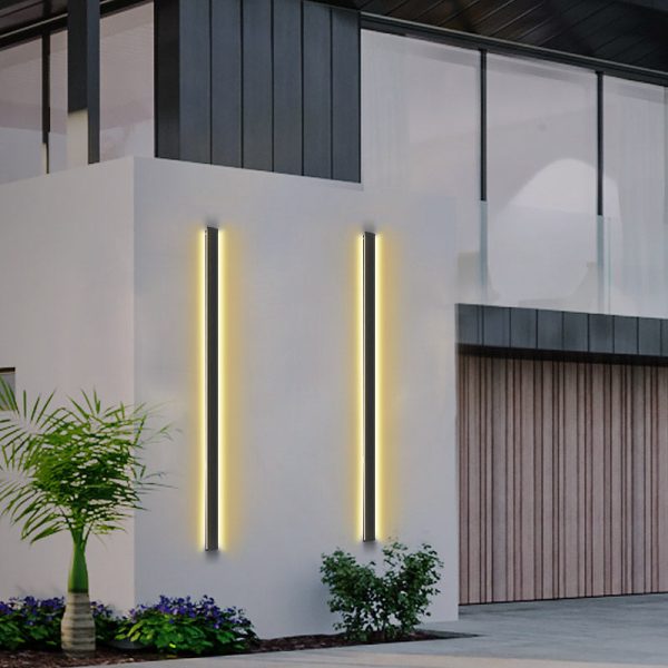 Black Long Strip LED Waterproof Modern Outdoor Wall Lights Porch Lights - Image 2