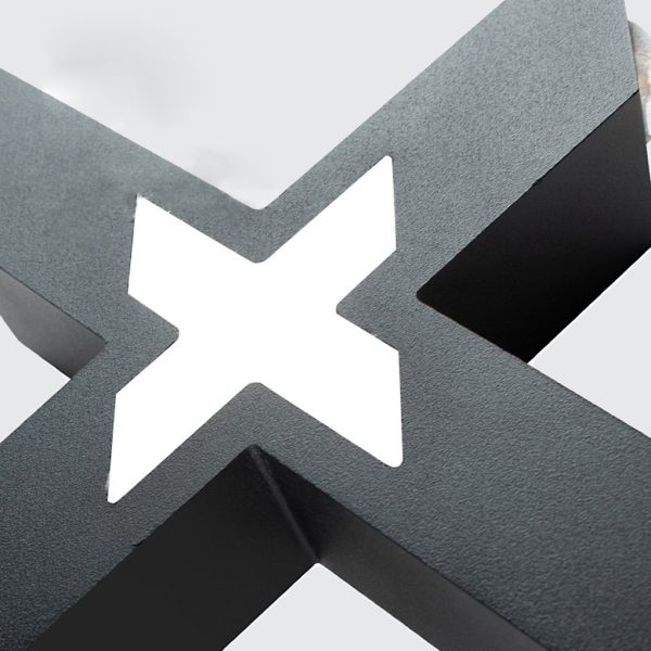 X Shape Creative Waterproof LED Black Modern Outdoor Wall Lamp Exterior Lights - Image 7