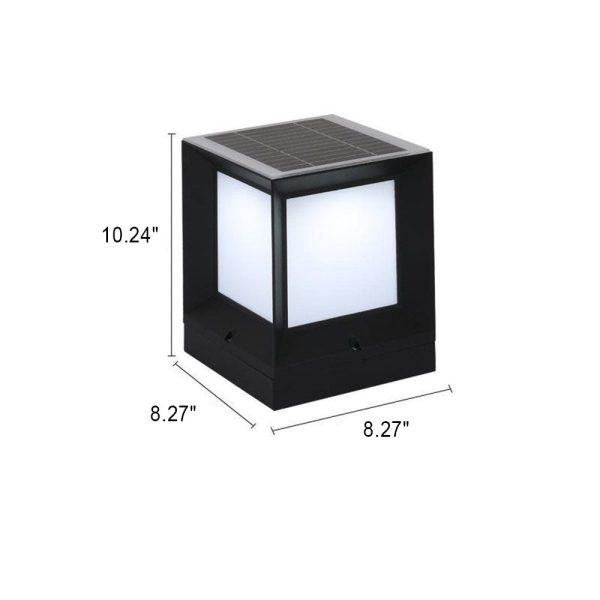 Modern Simple Solar Quadrupole Waterproof Outdoor Garden Column Post Head Light - Image 6