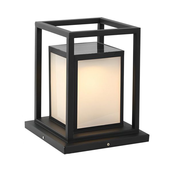 Outdoor Waterproof LED Black Modern Solar Fence Post Lights Pillar Lamp - Image 11