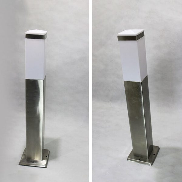 Modern Black White Rectangular Outdoor Patio 1-Light Landscape Lawn Light - Image 4
