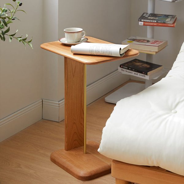 Modern Minimalist Square Wood End Table For Living Room - Image 12