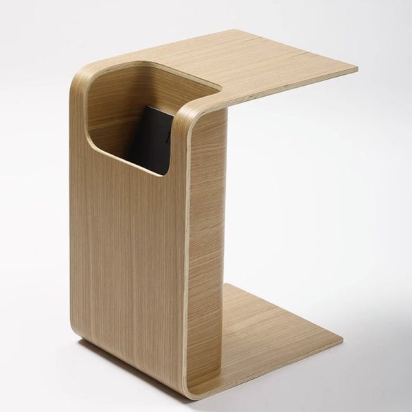 Modern Minimalist Rectangular Solid Wood End Table Storage For Living Room - Image 19