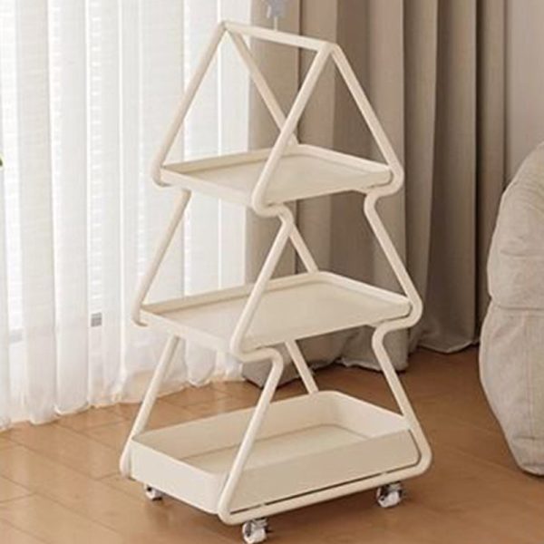 Modern Art Deco Removable Christmas Tree Glass Stainless Steel Side Table 3-Tier For Living Room - Image 11