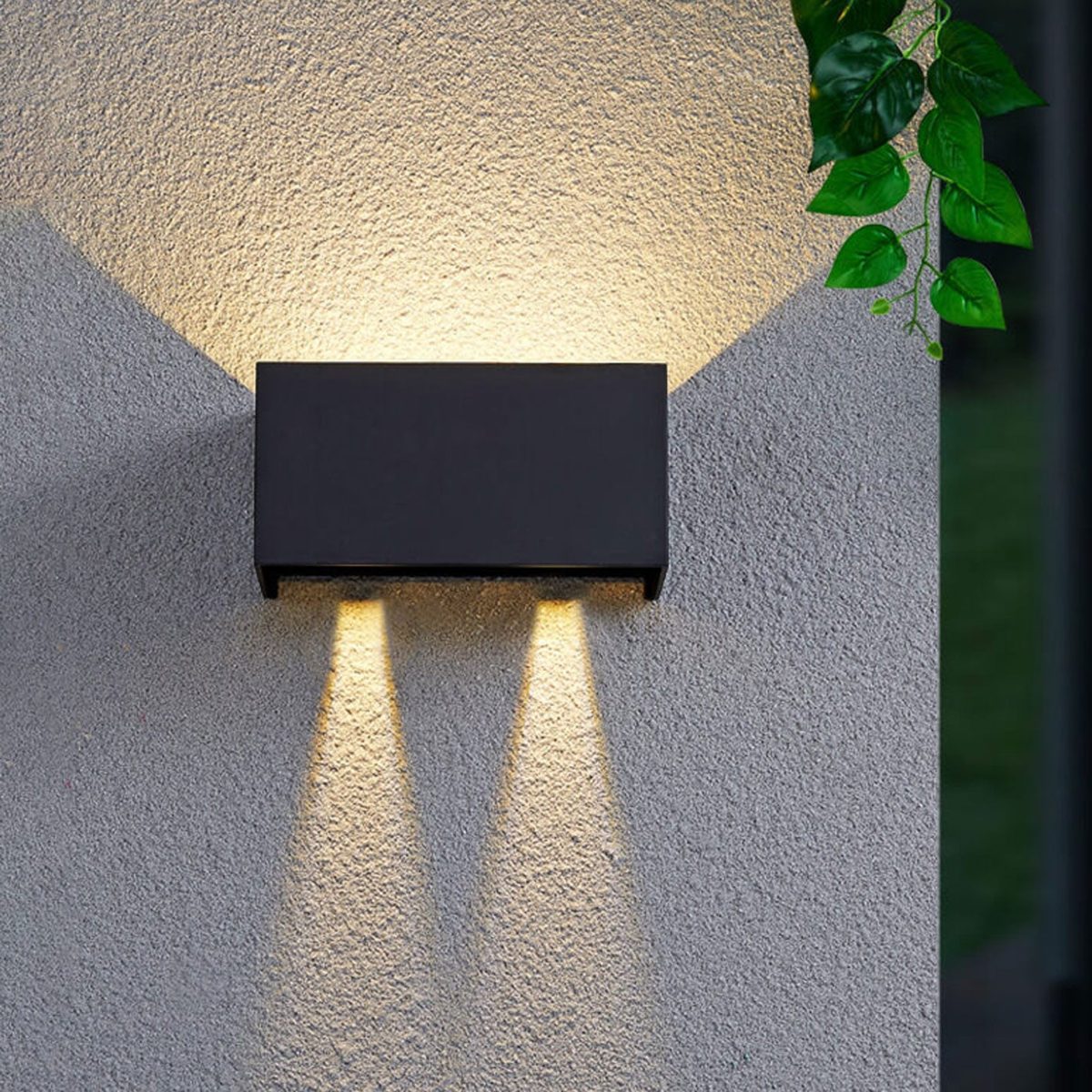 Modern Outdoor Waterproof Rectangular LED Up and Down Illuminated Outdoor Wall Sconce Lamp - Image 9
