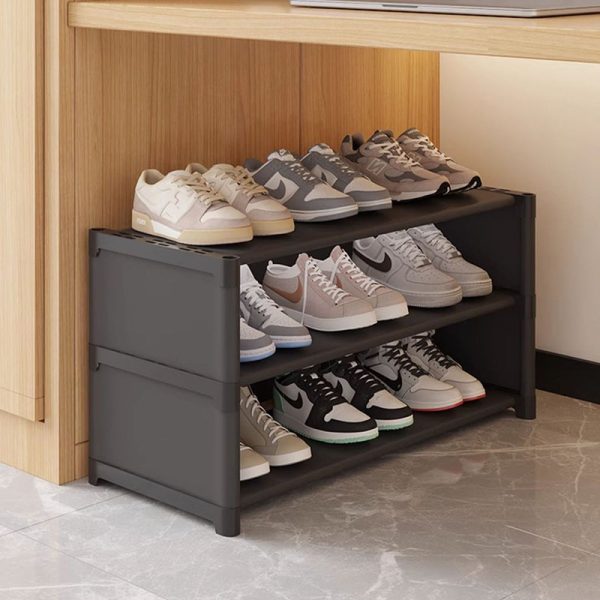 Modern Simplicity Rectangular Plastic Shoe Storage 3-Tier For Entryways - Image 10