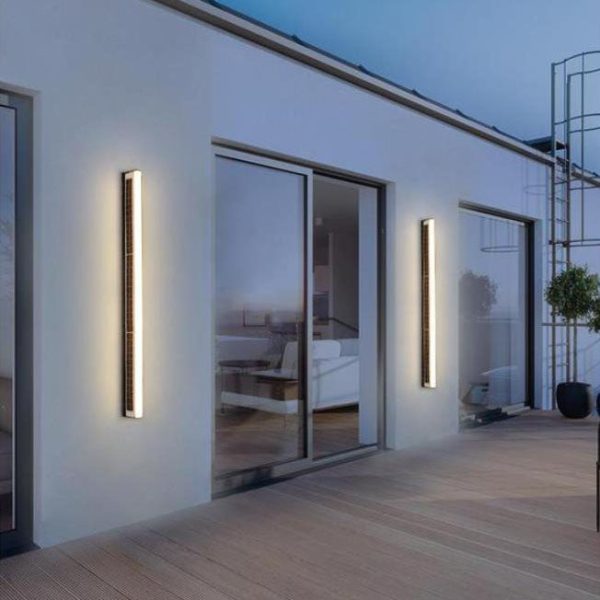 Modern Long Acrylic Solar LED Waterproof Outdoor Garden Wall Light - Image 27