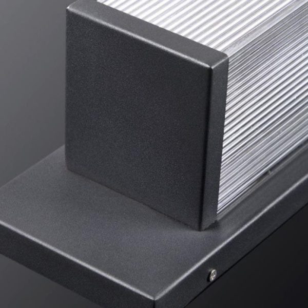 Industrial Waterproof Rectangular PC Striped Shade LED Outdoor Wall Sconce Lamp - Image 10