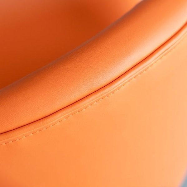 Contemporary Simplicity Curved PU Leather Liftable Swivel Bar Stool Backrest Footrest For Dining Room - Image 6