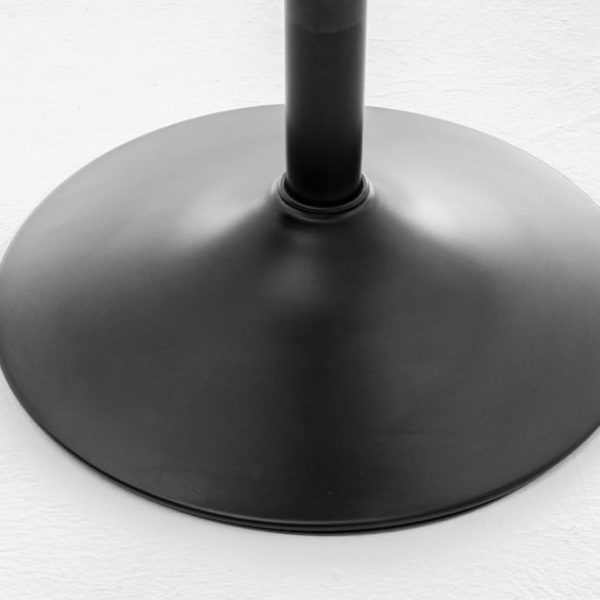 Contemporary Simplicity Curved PU Leather Liftable Swivel Bar Stool Backrest Footrest For Dining Room - Image 9