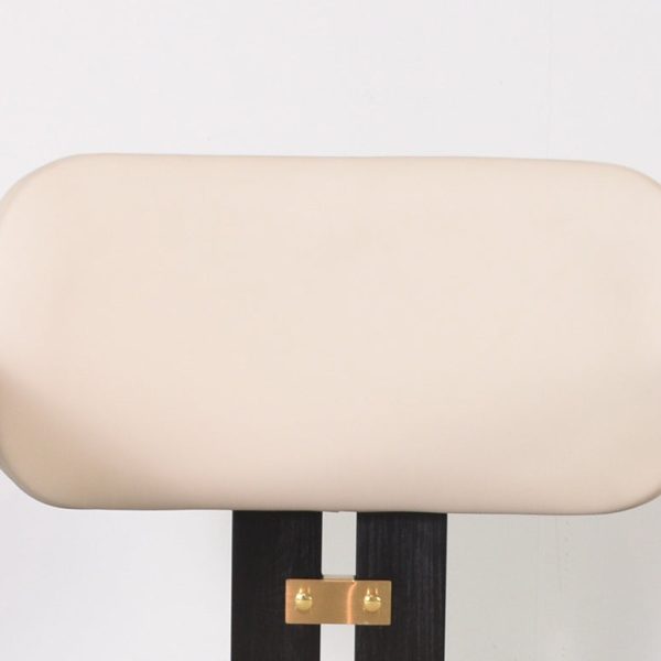 Traditional Chinese Ash Wood Leather Sponge Square Elliptical Dining Chair Backrest Armrest For Dining Room - Image 6