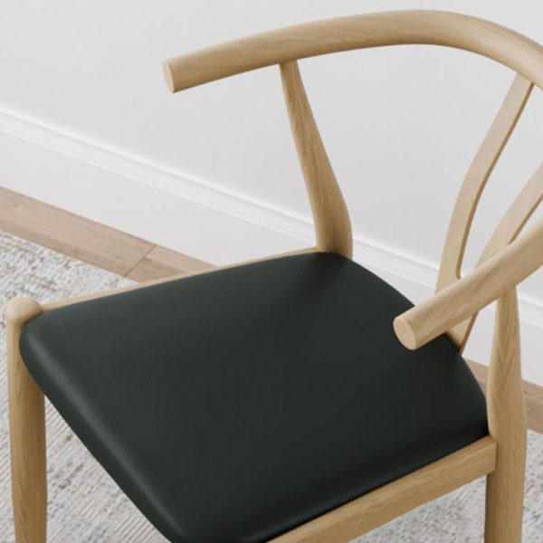Modern Simplicity Leather Carbon Steel Sponge Square Curved Dining Chair Backrest For Dining Room - Image 5