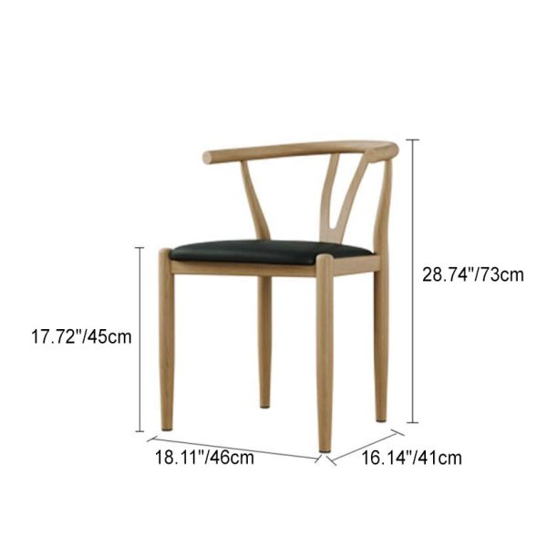 Modern Simplicity Leather Carbon Steel Sponge Square Curved Dining Chair Backrest For Dining Room - Image 4