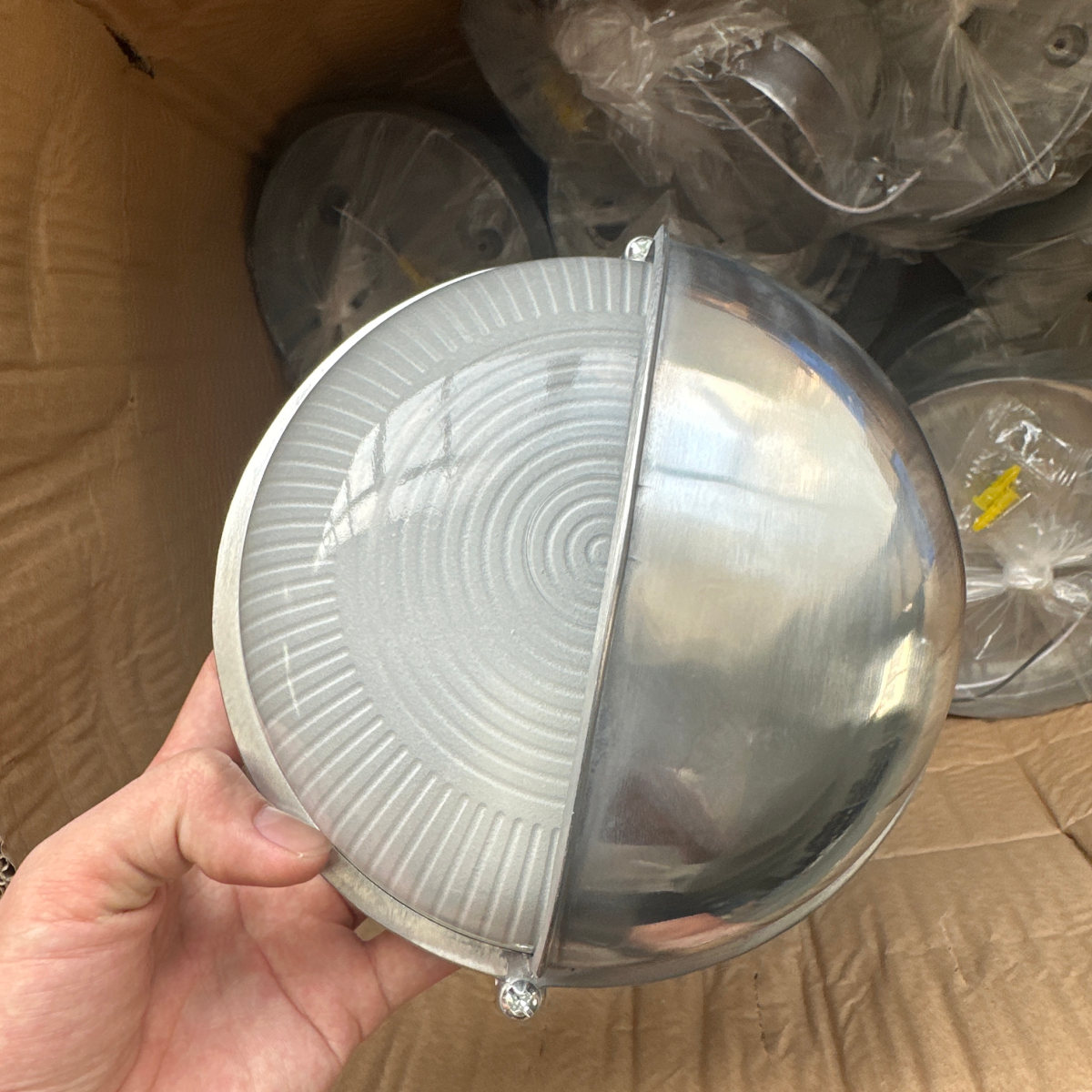 Contemporary Industrial Waterproof Aluminum Glass Frosted Round 1-Light Wall Sconce Lamp For Outdoor Patio - Image 11