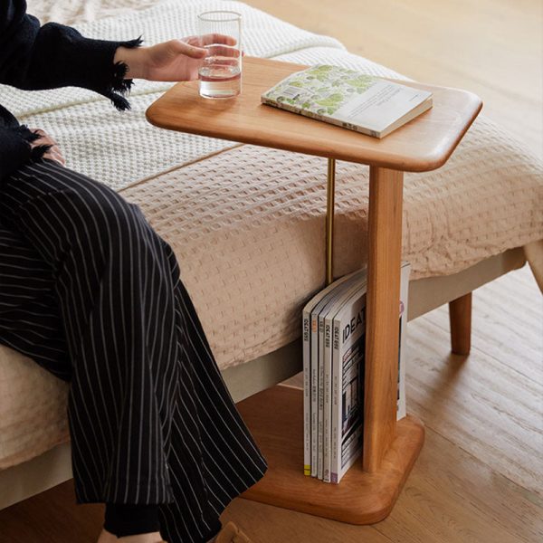 Modern Minimalist Square Wood End Table For Living Room - Image 13