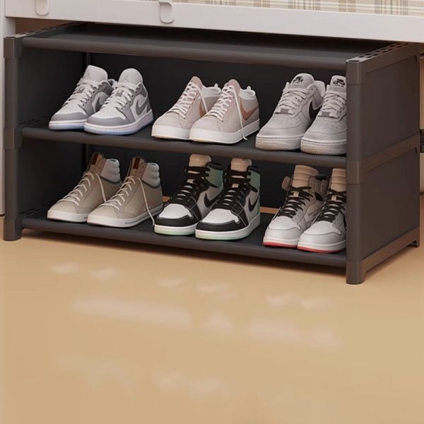 Modern Simplicity Rectangular Plastic Shoe Storage 3-Tier For Entryways - Image 11