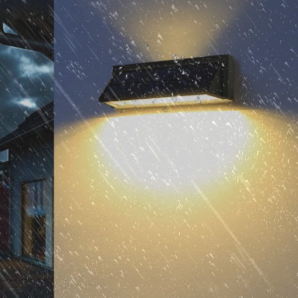 Outdoor Solar Waterproof Rectangular Slant LED Patio Wall Sconce Lamp - Image 10
