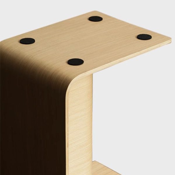 Modern Minimalist Rectangular Solid Wood End Table Storage For Living Room - Image 9