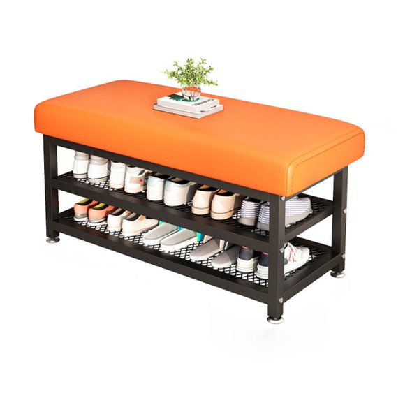 Modern Luxury Rectangle Tech Fabric Carbon Steel Shoe Storage 2-Shelf For Entryways - Image 20