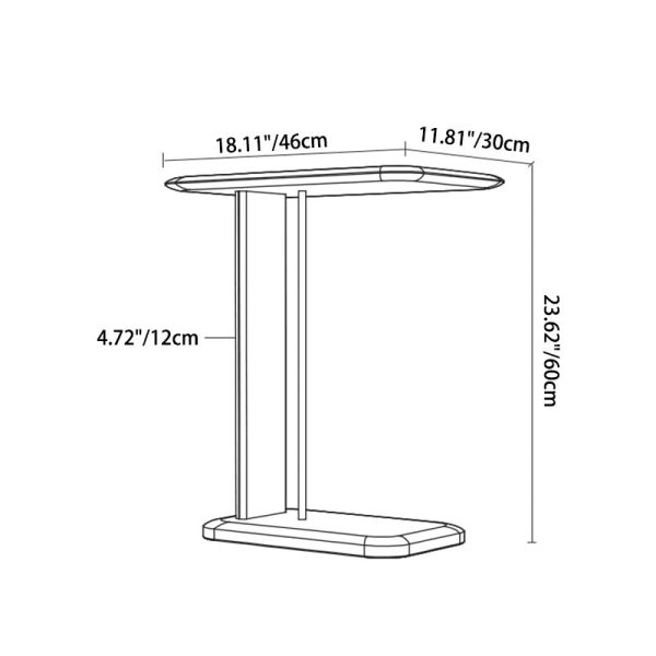 Modern Minimalist Square Wood End Table For Living Room - Image 5