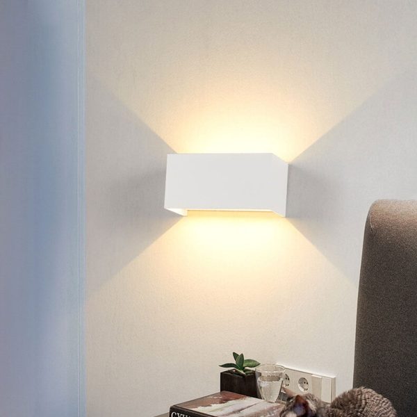 Modern Outdoor Waterproof Rectangular LED Up and Down Illuminated Outdoor Wall Sconce Lamp - Image 14