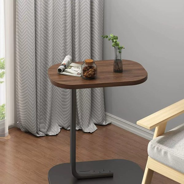 Modern Minimalist Rectangular PVC Artificial Panel End Table For Living Room - Image 14