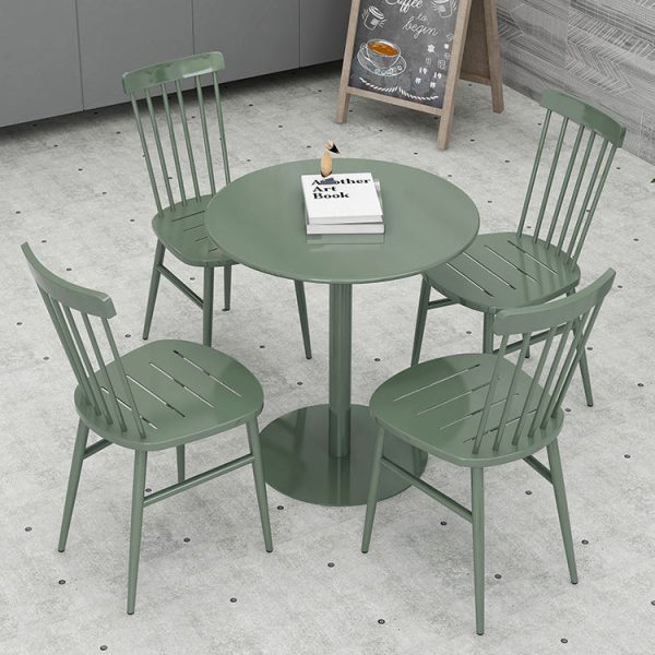Contemporary Scandinavian Square Steel Chair Backrest Armrest For Living Room - Image 17