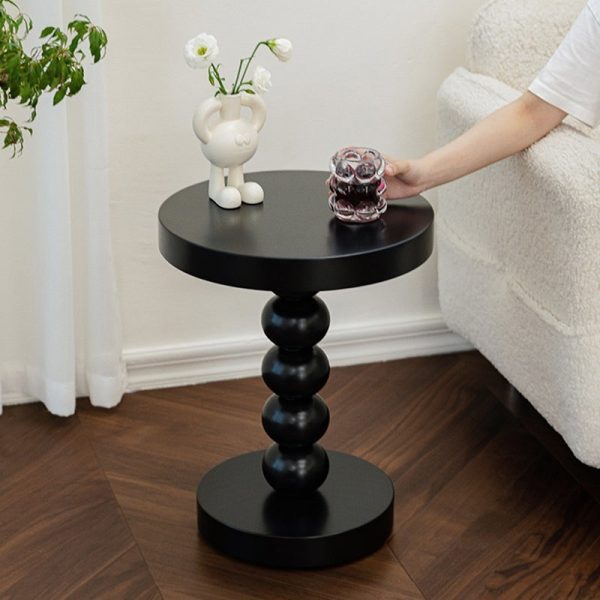 Traditional Vintage Round Beaded Wooden Coffee Table For Living Room - Image 34
