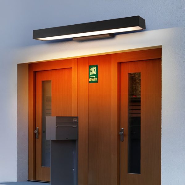 Outdoor Motion Sensor Black Rectangle Wall Light - Image 3