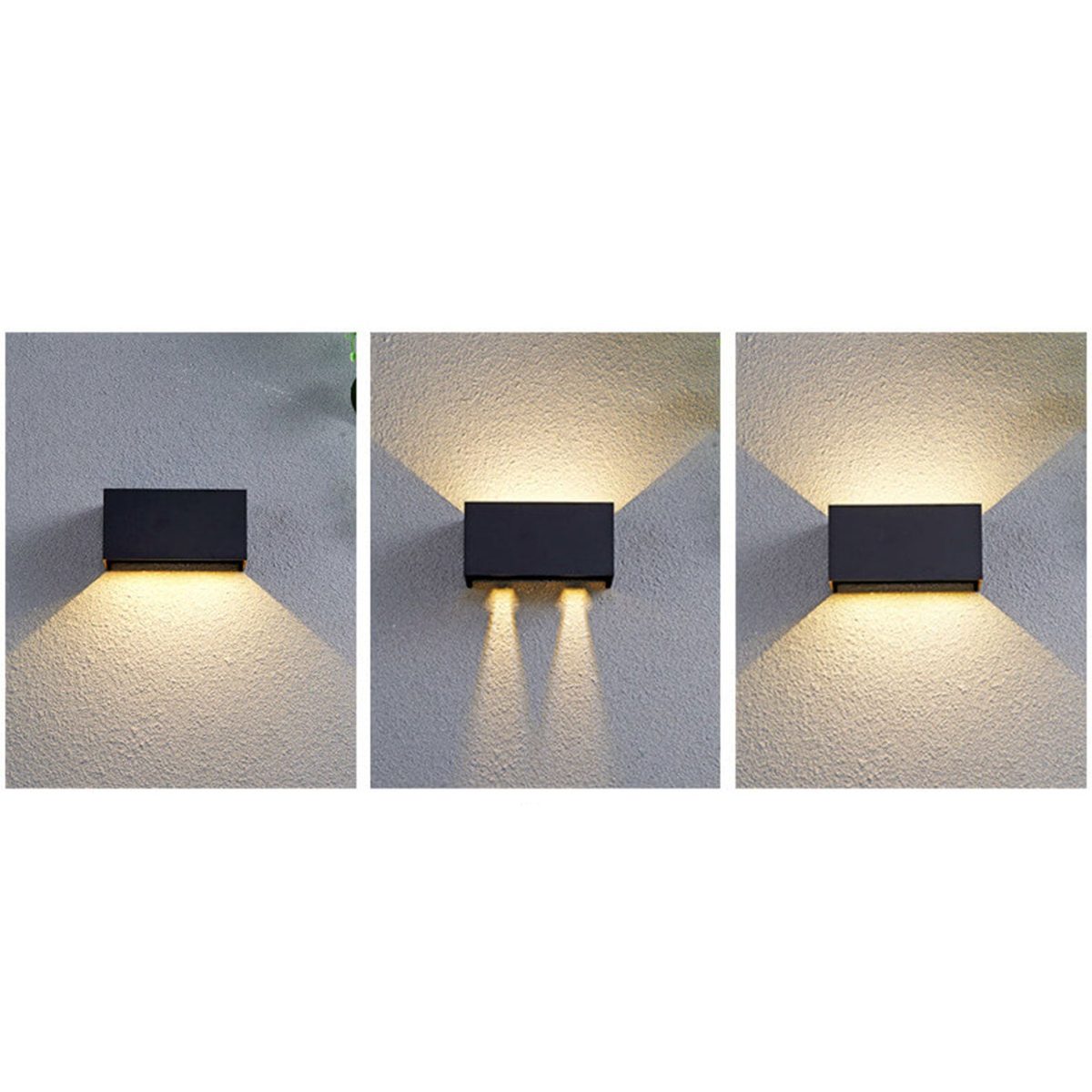 Modern Outdoor Waterproof Rectangular LED Up and Down Illuminated Outdoor Wall Sconce Lamp - Image 10