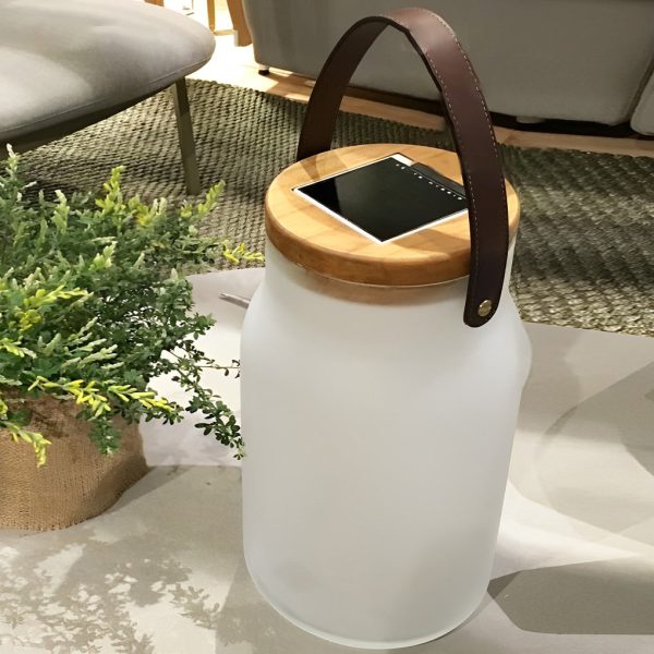 Bottle Jar Shape LED Waterproof White Modern Portable Solar Lawn Lights - Image 2