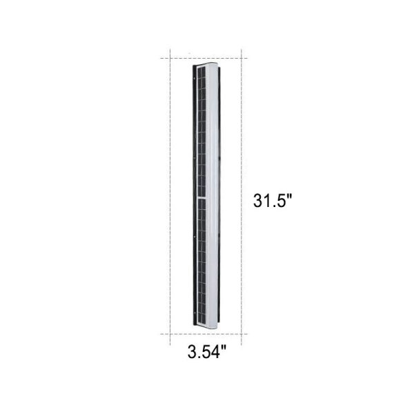 Modern Long Acrylic Solar LED Waterproof Outdoor Garden Wall Light - Image 15