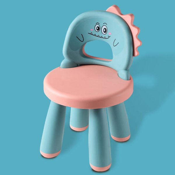 Contemporary Creative Childlike Dinosaur Plastic Round Footstool Backrest For Living Room - Image 20