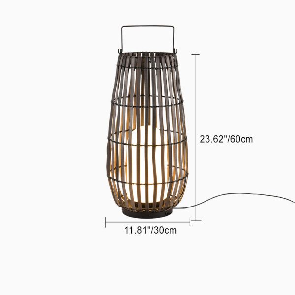 Contemporary Creative Waterproof Solar Cylinder Woven Rattan Iron LED Landscape Lighting Outdoor Light For Garden - Image 6