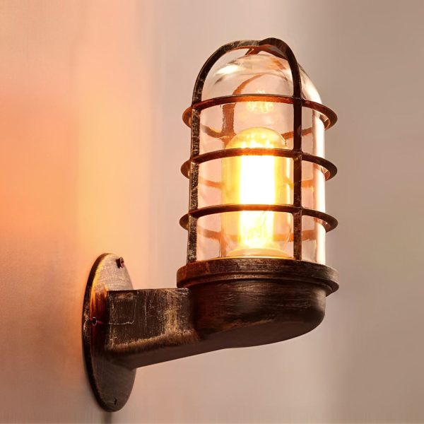 Retro Cage Shape LED 4w Waterproof American-style Outdoor Wall Lamp - Image 6