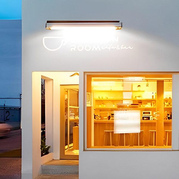 Rectangular Adjustable Waterproof LED Modern Signboard Solar Wall Lamp - Image 2
