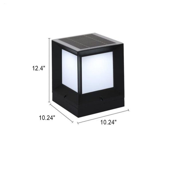 Modern Simple Solar Quadrupole Waterproof Outdoor Garden Column Post Head Light - Image 7