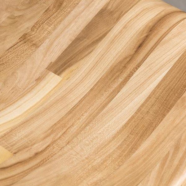 Traditional Japanese Curved Ash Wood Bar Stool Footrest For Dining Room - Image 8