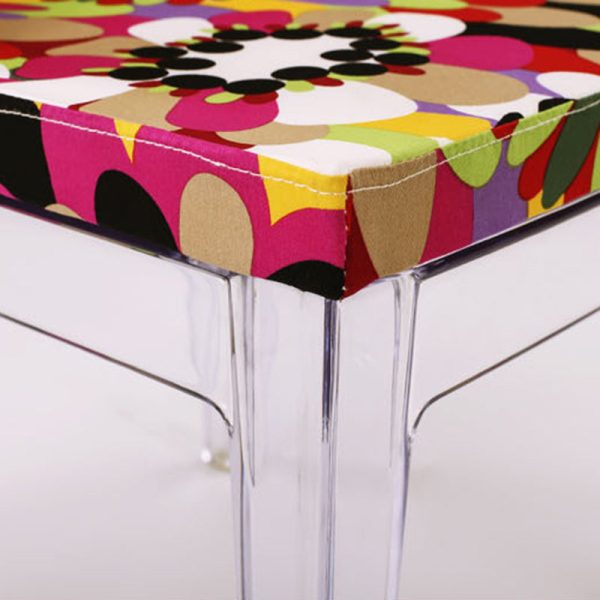Modern Art Deco Square Fabric PC Dining Chair Backrest Armless For Dining Room - Image 7