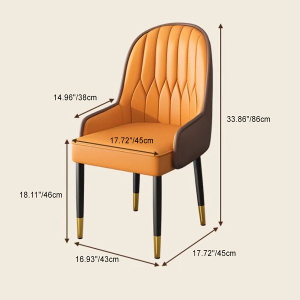Modern Simplicity Leather Sponge Carbon Steel Metal Square Dining Chair Backrest Armrest For Dining Room - Image 8