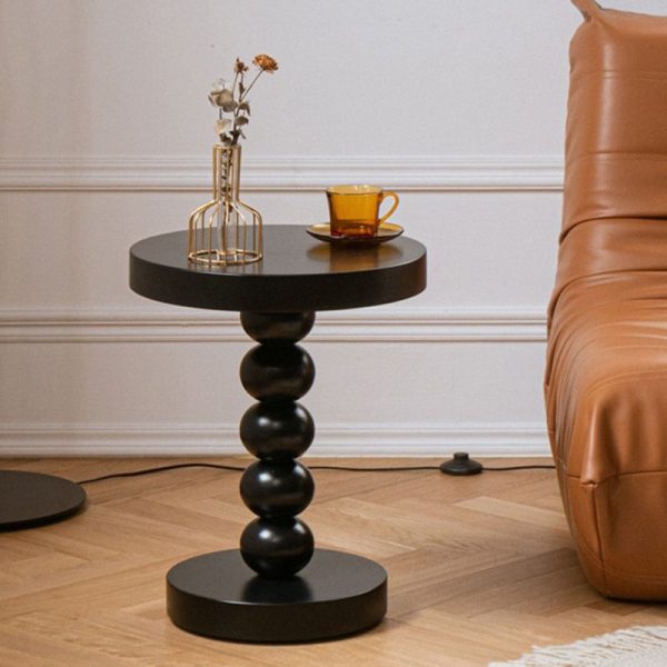 Traditional Vintage Round Beaded Wooden Coffee Table For Living Room - Image 40