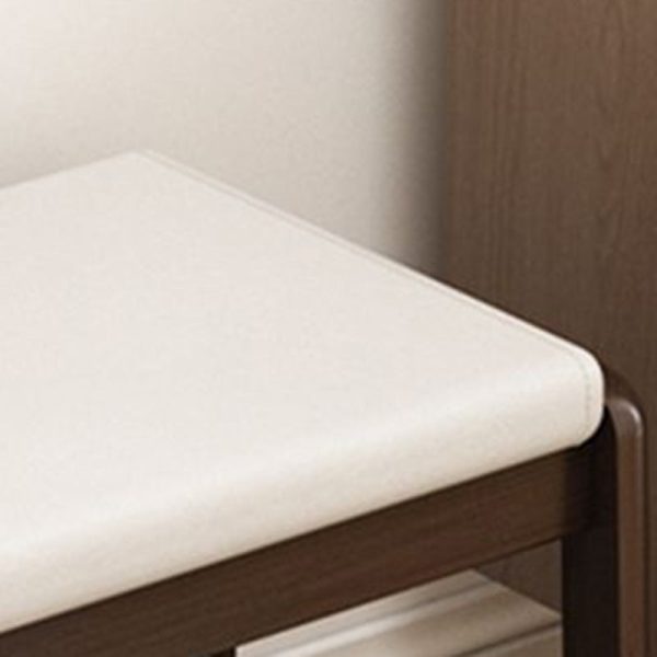 Contemporary Scandinavian Rectangle Tech Cloth Solid Wood Shoe Storage 1-Shelf For Entryways - Image 9